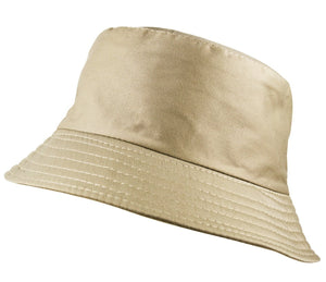 Itzu Classic Reversible Bucket Bush HAT 2 in 1 Plain Boonie Sun Unisex Mens Womens (Stone/Black)