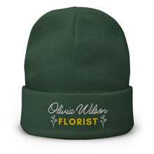 Load image into Gallery viewer, Customised Embroidered: Personalised Florist Beanie Hat