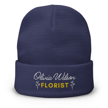 Load image into Gallery viewer, Customised Embroidered: Personalised Florist Beanie Hat