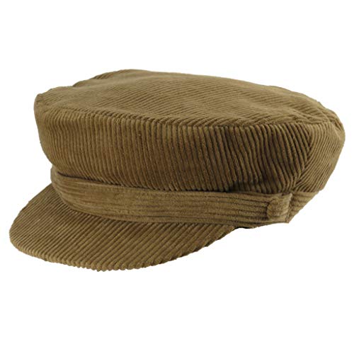 Charlton's of Northumberland Cord Mariner Sailor Cap Fiddler Hat Beige